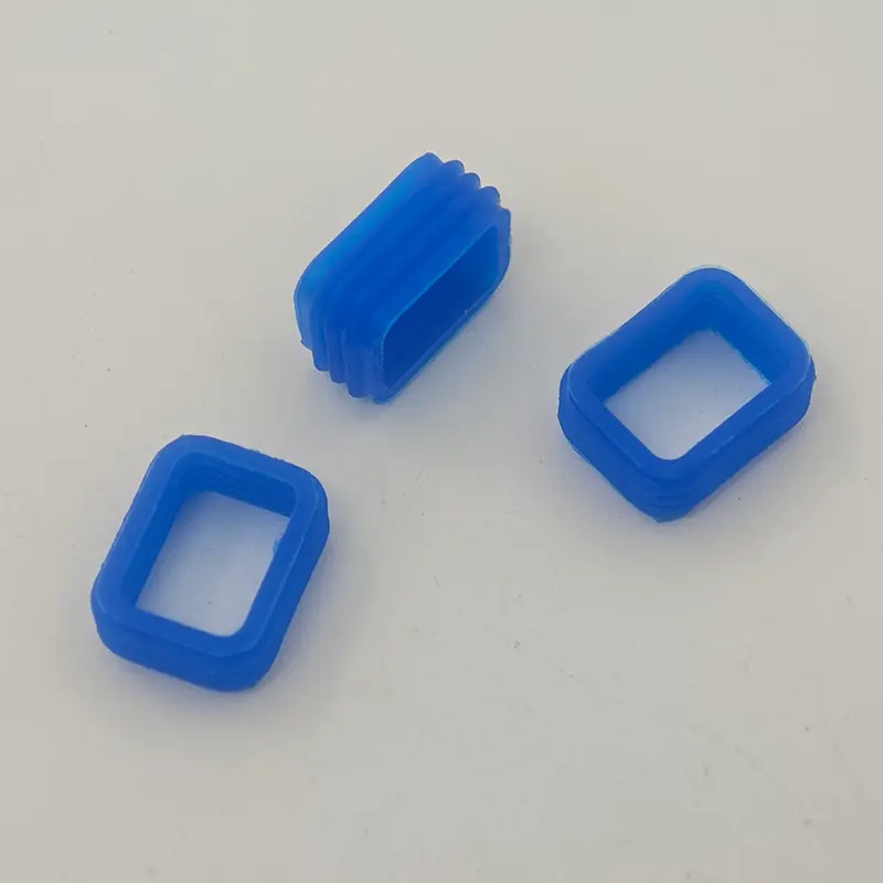 Junta de conector de borracha de silicone azul de 3 vias