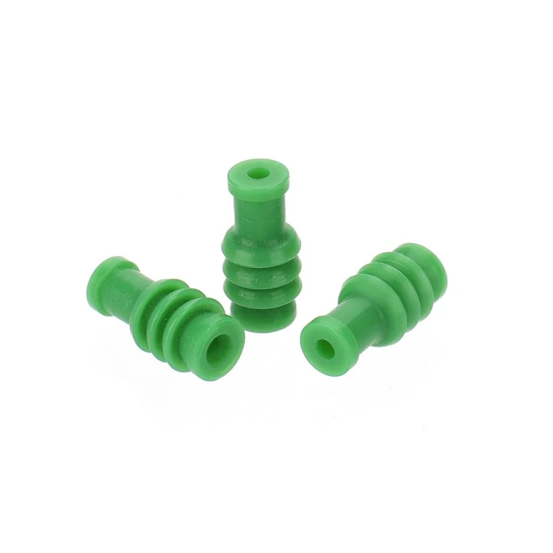 Selo de conector de silicone verde