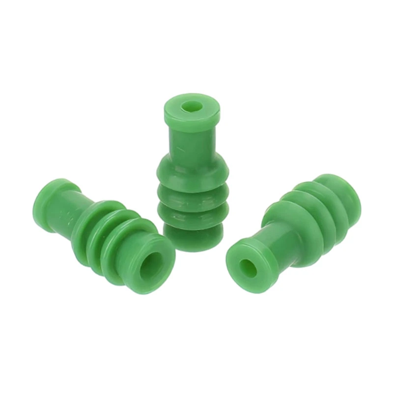 Vedações de conector de silicone verde